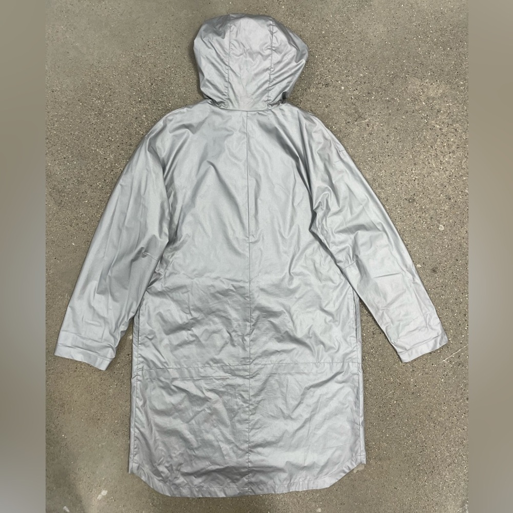 Dkny Lightweight Windbreaker Jacket Metallic Silv… - image 6